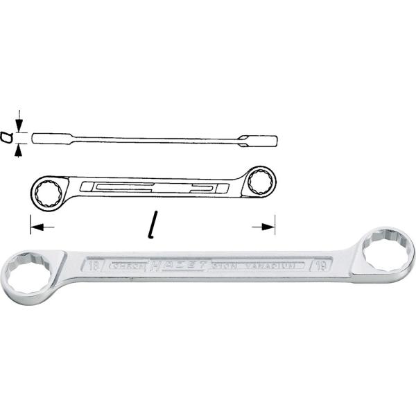 HAZET ハゼット メガネレンチ 610N-21x22 21x22mm  (型番:896024841)