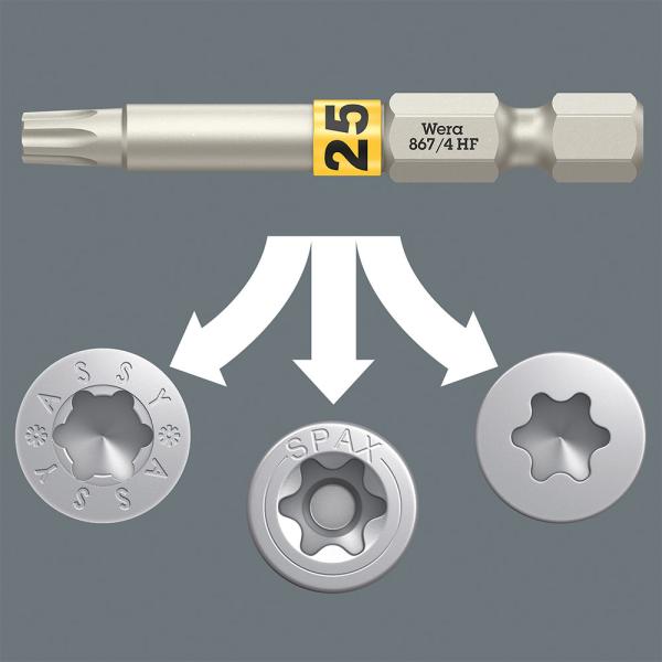 WERA ���F�� �����O�g���N�X HF�r�b�g 867/4 TORX HF 10 x 50 mm T10 50mm (�^��:05060506001) ���i�摜3