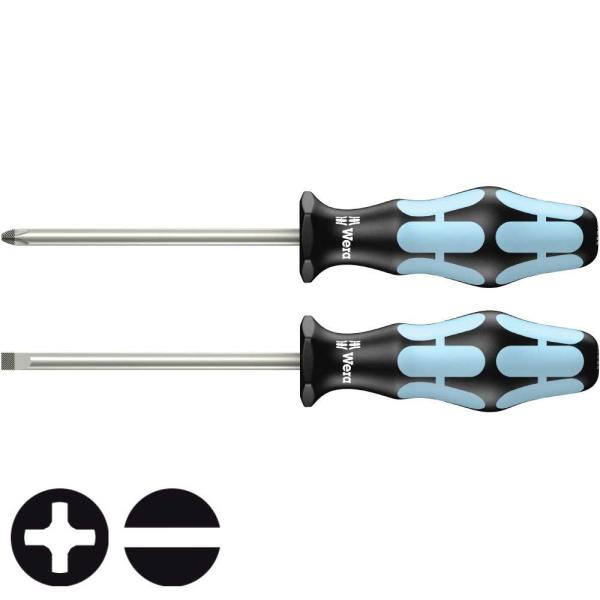 WERA ヴェラ ステンレスドライバー プラス＆マイナス2本組 333555-33502100/2S (型番:5000021)