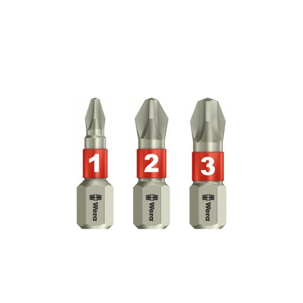 WERA ヴェラ ステンレスビットプラス3本組 3851/1TS-123/3S (型番:5000022)