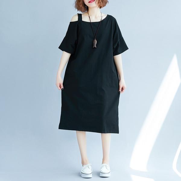 春夏 ワンピース ワンショルダーワンピース レディース ミモレ丈 大きいサイズ 体型カバー Buyee Buyee Japanese Proxy Service Buy From Japan Bot Online