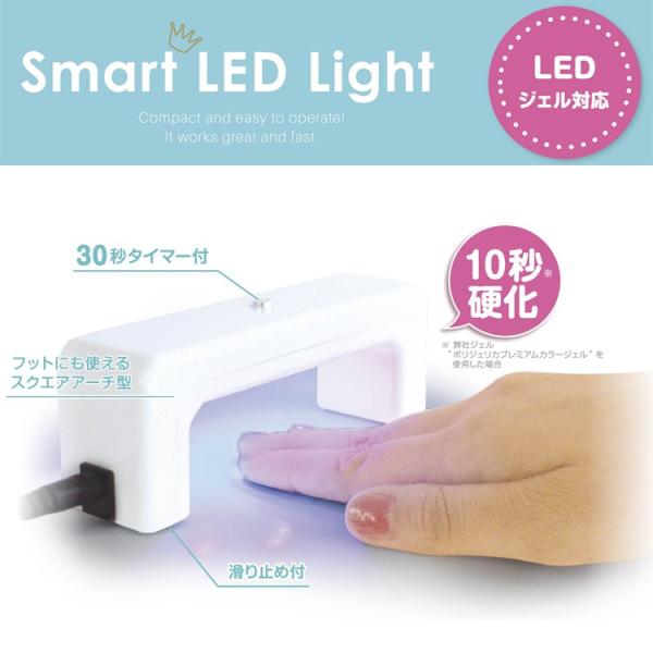 【★クーポンあり】LEDジェル対応 スマートLEDライト　Smart LED Light 6w　ジェルネイル　自動タイマー付き【メール便不可】(LED3801)