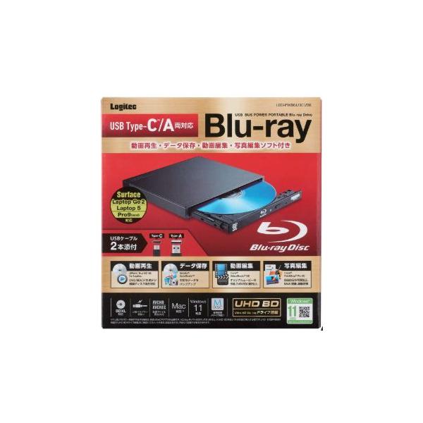 logitec LBD-LBD-PWB6U3CVBK ブルーレイ Blu-ray ロジテックポータブルブルーレイドライブ ブラック LBD-PWB6U3CVBK