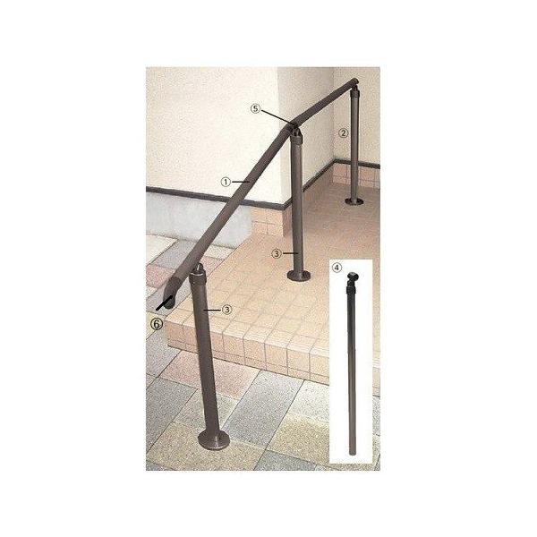 エラスト手すり 屋外用 (2)エンド支柱ベースプレートタイプ 端柱 エラスト手すり 屋外用 (2)エンド支柱ベースプレートタイプ 端柱