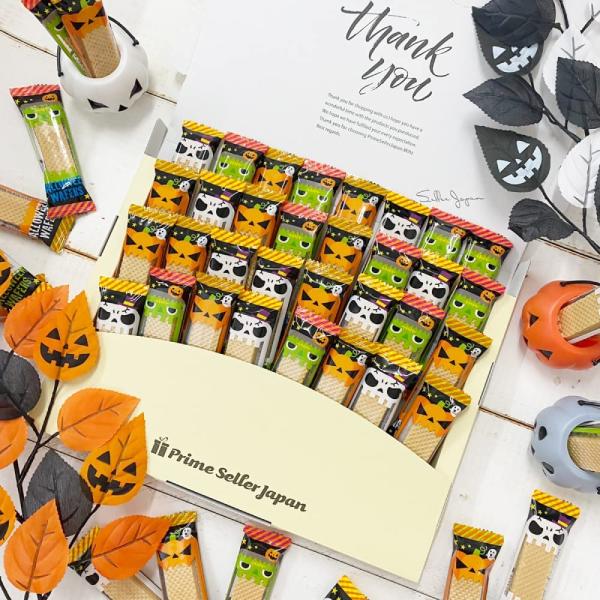 ハロウィンウエハース 32個 ギフトボックス 詰め合わせ 大容量 個包装 お菓子 ハロウィーン Halloween プチギフト・プレゼントに最適！