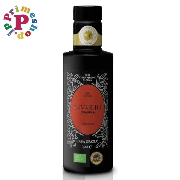 インヴォリオ チェラスオーラ オリーブオイル エキストラバージン 250ml カーサグラッツィア イタリア シチリア産 チェラスオーラ種100％ IGP認定 有機栽培