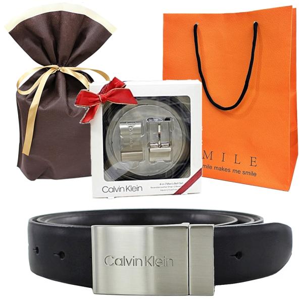 ck Calvin Klein カルバンクライン メンズ 本革ベルト ラッピング