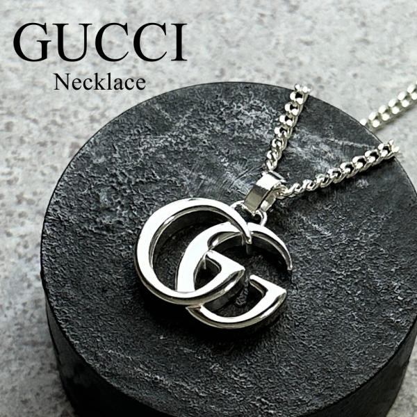 GUCCI シルバー ロゴネックレス グッチ GUCCI ネックレス ジュエリー ペンダント GGロゴモチーフ