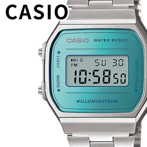 ★カシオ デジタル 腕時計 メンズ レディース A168WEM-2-boxin CASIO（カシオ） 腕時計 デジタル メンズ レディース キッズ ブルー