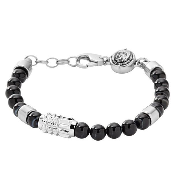 ディーゼル ジュエリー ファッション アクセサリー BRACELET ブレスレット ブラック シルバー ステンレス DX0847040 誕生日  爆買 成人 卒業 入学