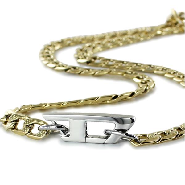 美品 DIESEL ディーゼル ロゴ ネックレス 保存袋 ケース付き DIESEL（ディーゼル） ネックレス メンズ レディース チェーン