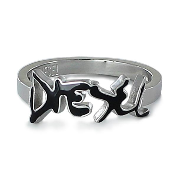 【美品】DIESEL ステンレススチール 　　　リング サイズ9 18号 Amazon | Diesel メンズ ガンメタル グレー ステンレススチール