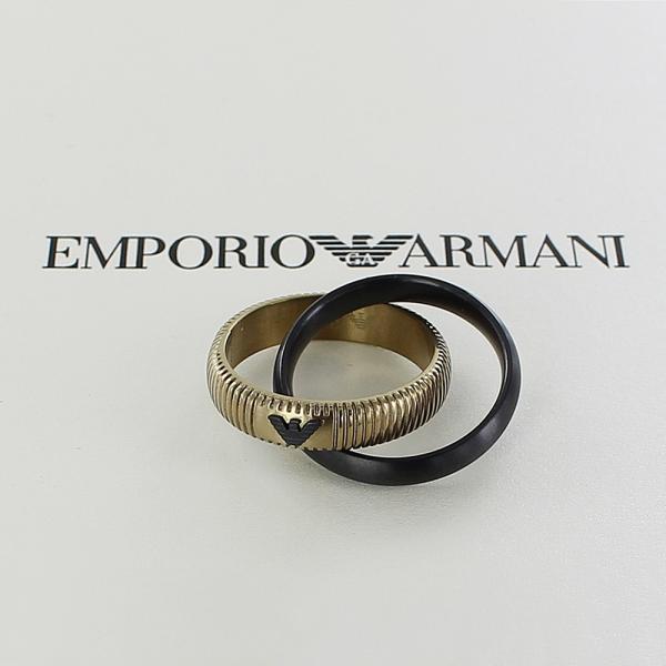 Emporio Armani ステンレスリング EMPORIO ARMANI 2連 ステンレス リング メンズ おしゃれ エンポリオ