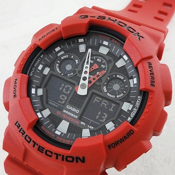 【箱付き】CASIO GA-100B-4AJF G-SHOCK RED 腕時計 GA-100BNR-1AJF | CASIO