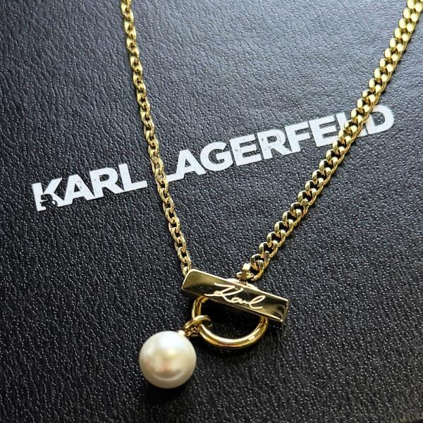 【希少品】Karl Lagerfeld✨カールラガーフェルド　ネックレス KARL LAGERFELD（カール・ラガーフェルド） 正規品 ネックレス パール