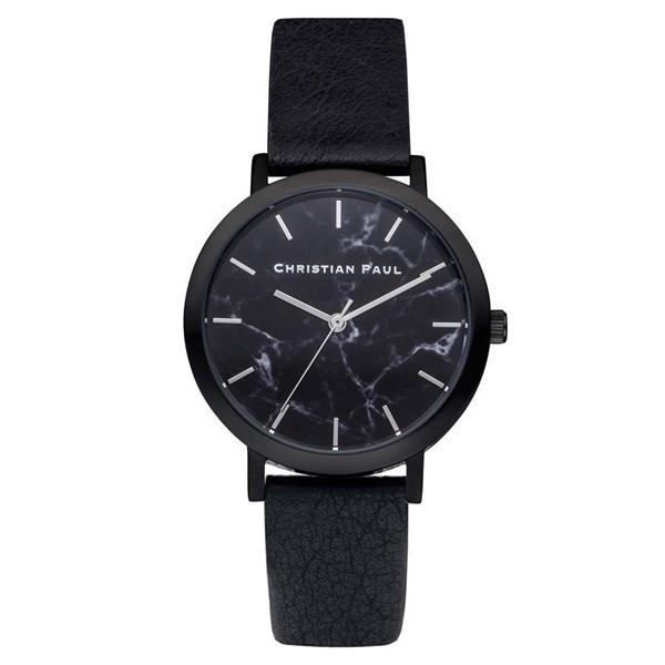 クリスチャンポール 時計 レディース 43mm マーブル 黒 MRML-01 クリスチャンポール レディース 35mm ブラックマーブル MRL-01