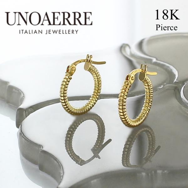 UNOAERRE（ウノアエレ） ピアス レディース フープピアス K18 ゴールド