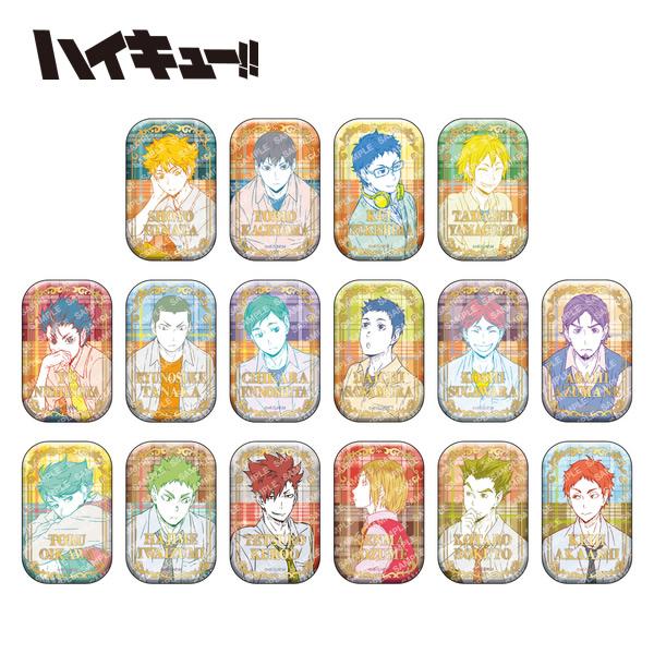 ハイキュー‼︎スクエア缶バッジオフショット×カラー第一弾第二弾　4セット ハイキュー！！スクエア缶バッジ【16種セット】（オフショット×カラー