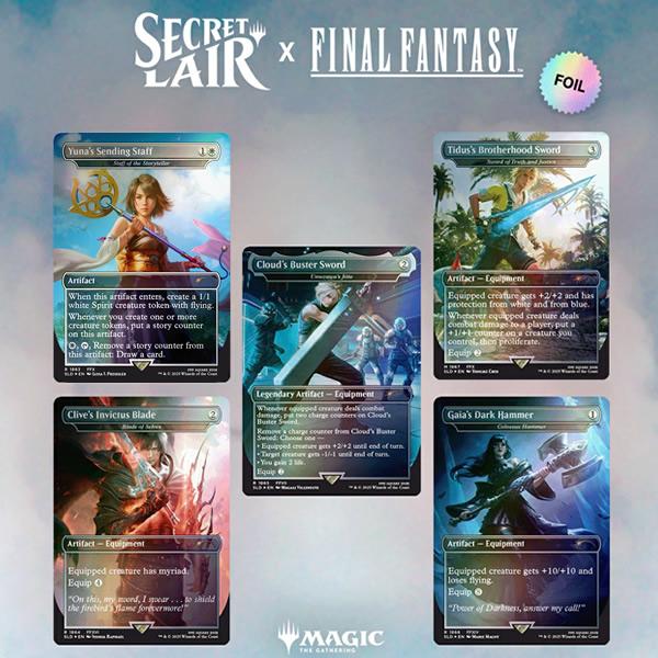 3種 SecretLair FINAL FANTASY MTG 英語版 Foil MTG Final Fantasy Secret Lair COMPLETE FOIL BUNDLE English