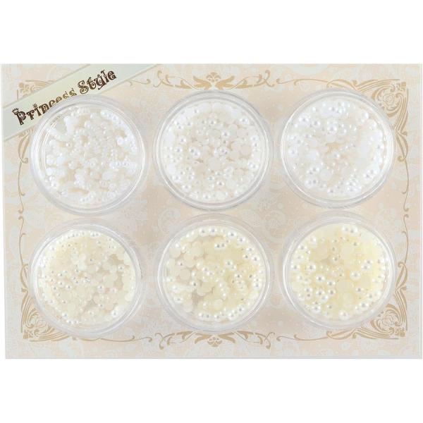 半円パール ホワイト クリーム ネイル レジン デコ 半球 マルポコ 半丸 半円 パーツ デコパーツ 2mm,2.5mm,3mm[M便 1/6]