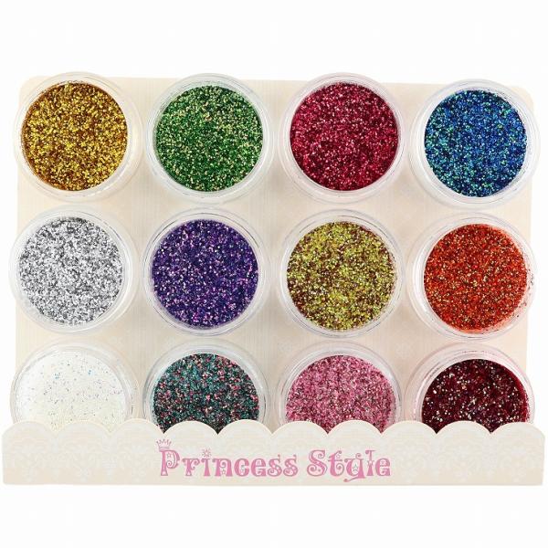 グリッター ラメ キラキラ 粉 ネイルアート レジン 12色セット 【 UVレジン レジンクラフト レジン レジン封入 封入 素材 材料 ジェル ネイル ネイルアート 】