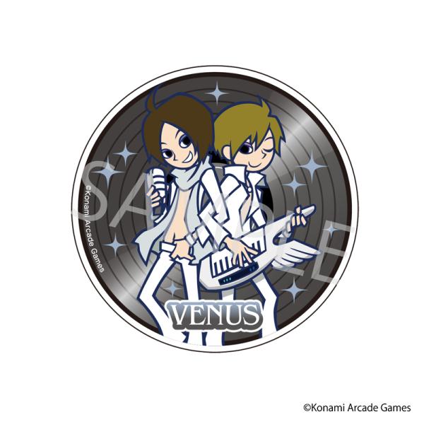 【 09/10 発送予定】 「pop'n music」 星空コラボカフェ DISK風アクリルコースター[VENUS] グッズ