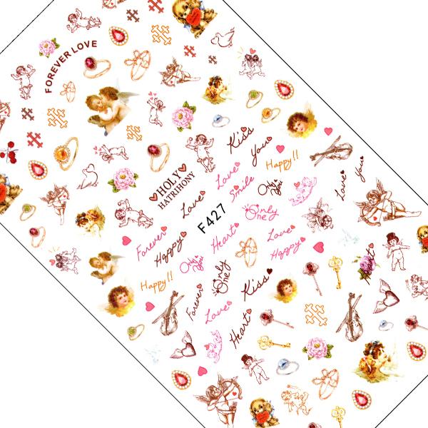 エンジェル 天使 ゴシック 極薄２ｄネイルステッカー ネイルシール ネイル ネイルステッカー ネイル ジェルネイル F427 Princess Colors 通販 Yahoo ショッピング