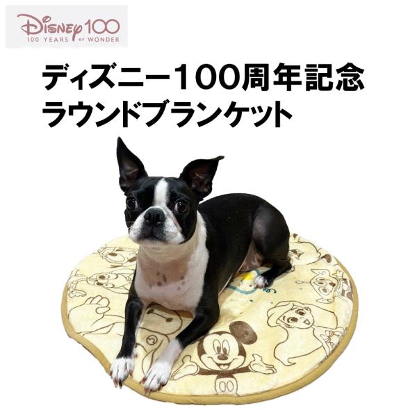 Disney１００周年記念限定モデル ラウンドブランケット | ペット用 犬 猫 洗濯可能 洗える毛布