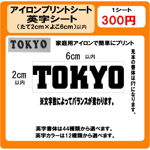 英字 プリント シート（W6cm×H2cm）以内 ラバー ぜっけん