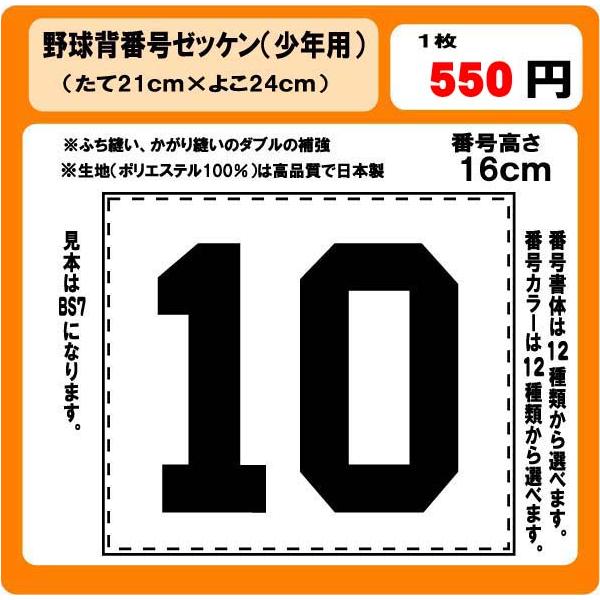 野球　背番号　ゼッケン　1〜20 print-rin_yb1