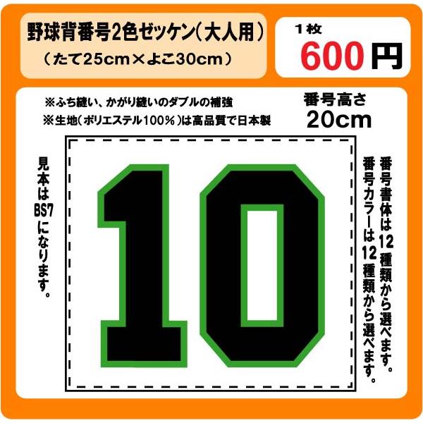 野球　背番号　ゼッケン　1〜20 print-rin_ybw3