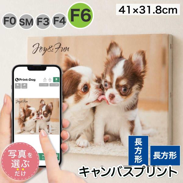 ペット 写真 プリント キャンバス キャンバスプリント F6サイズ 長方形 フォト パネル オーダー 印刷 アート フォトパネル アートパネル プレゼント ギフト