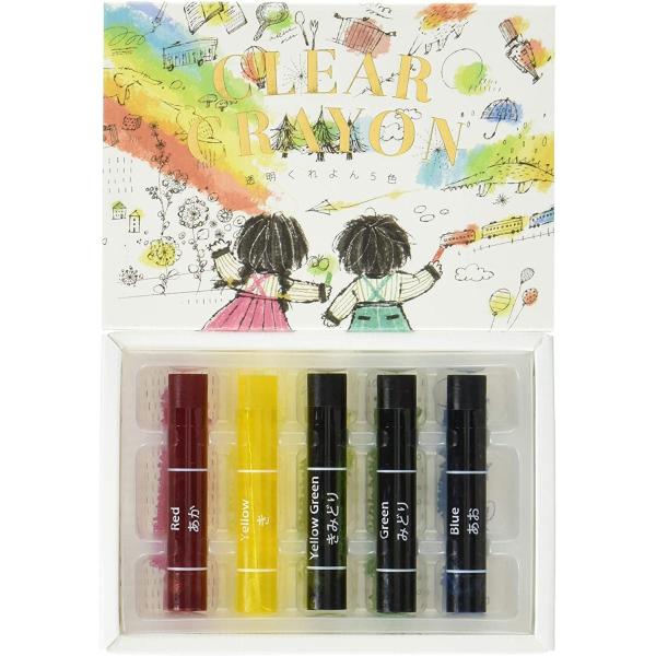 ●半透明のオイルゲルクレヨンです。●線画の上からぬると、透明水彩絵の具で描いたように線画が透けてみえる新感覚のクレヨンです。●紙箱入り、５色セットです。セット色：あか・き・きみどり・みどり・あお●セット内容：オイルゲルクレヨン5色●クレヨン...