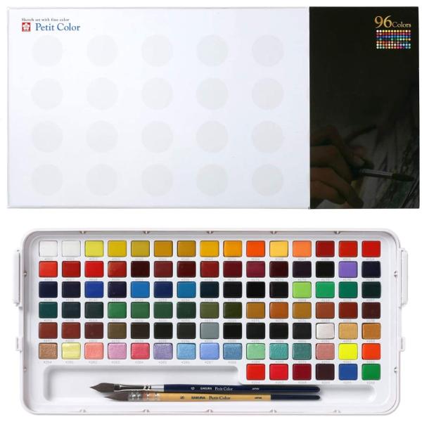 サクラクレパス 絵の具 プチカラー 96色セット サクラクレパス サクラ / プチカラー 96色セット（NCW-96