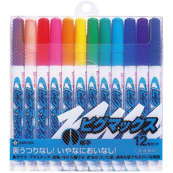 サクラクレパス] 水性ペン ピグマックス 細字 12色 ガラス
