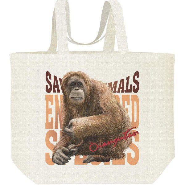 オランウータン（絶滅危惧動物）おらんうーたん/キャンバスバッグ・L