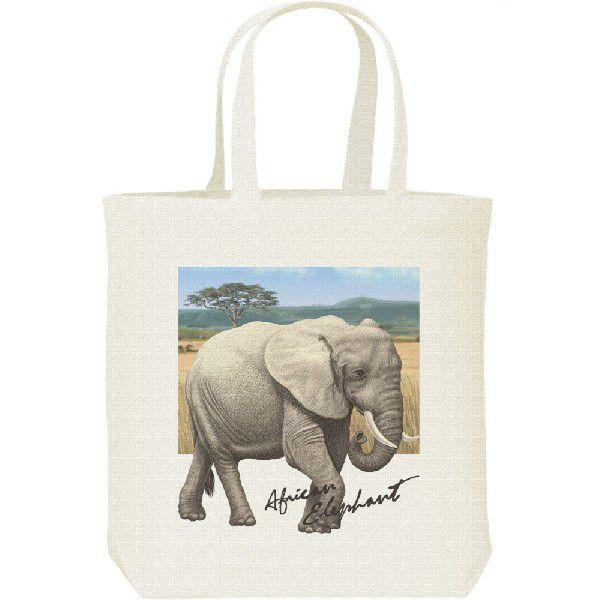 象 背景 アフリカゾウ キャンバスバッグ M トートバッグ Bm095 Myds 通販 Yahoo ショッピング