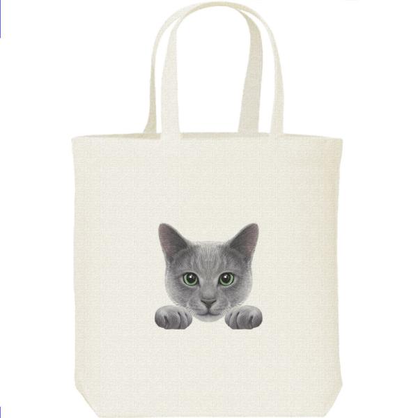 専用…ミュシャ風猫柄…ケミカルレース付きの トートバッグ…グレー系 prints_bm521