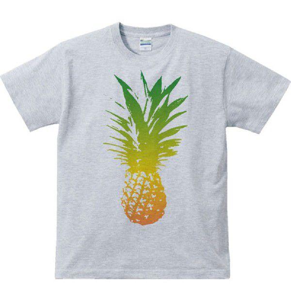 パイナップル（虹色ぱいなっぷる）フルーツ柄/半袖Tシャツ : MYDS