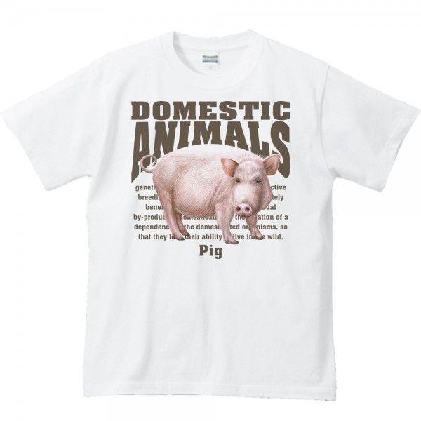 豚（ブタ）/飼育動物・家畜/半袖Tシャツ : MYDS - 通販 - Yahoo 