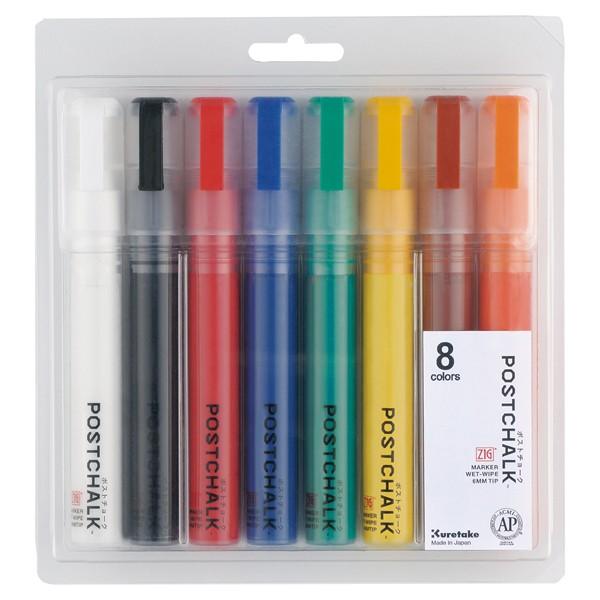 �{���|�C���g10�{ (���񂹕i)���| ZIG POSTCHALK MARKER WET-WIPE 6MM TIP �x�[�V�b�N 8�F�Z�b�g POST-500A/8VA �x�[�V�b�N8�F�Z�b�g