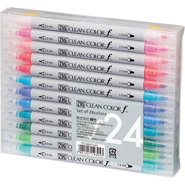 ジグ　24個セット ZIG クリーンカラーリアルブラッシュ 24色セット (RB-6000AT/24V)