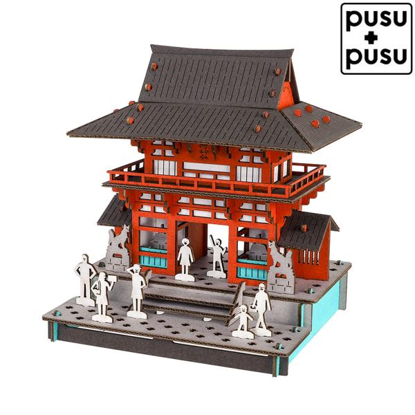 本日全品 P10倍 hacomo ハコモ PUSUPUSU プスプス 稲荷神社 楼門 THM-7233 稲荷神社・楼門