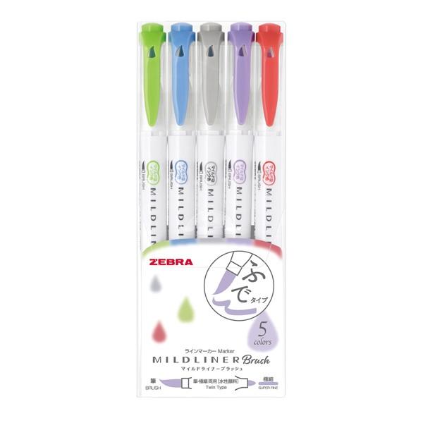Zebra ゼブラ マイルドライナー ブラッシュ 渋マイルド色 5色セット Wft8 5c Nc Wft8 5c Nc ビッツ ボブ Yahoo 店 通販 Yahoo ショッピング