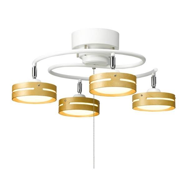 ヤザワ LED ひも式 S字 4灯 シーリングライト 天井照明