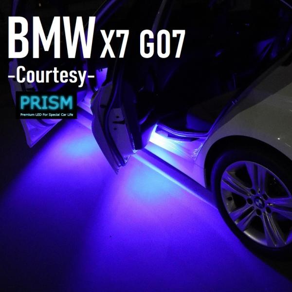 BMW X7シリーズ G07 LED カーテシ 純正ユニット交換タイプ ドア下ライト カーテシランプ パーツ ドレスアップ 室内灯 ルームランプ 青色 2個  