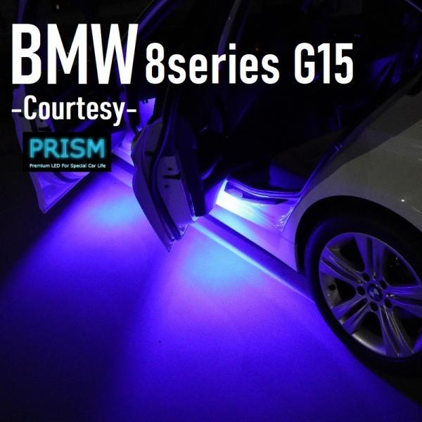 BMW 8シリーズ G16 グランクーペ LED カーテシ 純正ユニット交換タイプ ドア下ライト カーテシランプ 室内灯 ルームランプ 青色 2個 1set 2