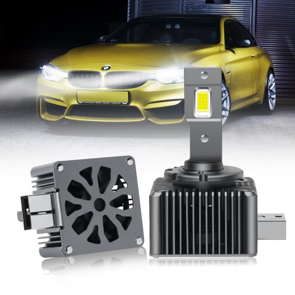 プジョー 5008 HID→LED化 LED ヘッドライト (2017-2021) 純正同形状 高速冷却ファン搭載 11600LM キャンセラー内蔵 ノイズ対策