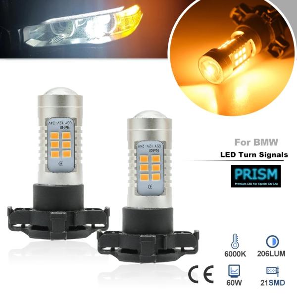 Bmw 3シリーズ E90 Led ウインカー 後期 ハロゲンヘッドライト仕様車対応 簡単交換タイプ キャンセラー付 Py24w 爆光1100lm アンバー 2個 1set Prism Py24w Ab Va 外車のled専門店prism 通販 Yahoo ショッピング