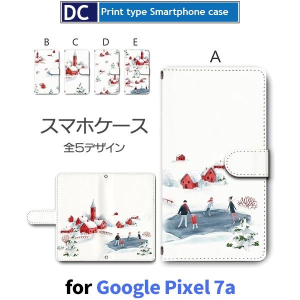 Google Pixel 7a ケース 雪 冬 グーグル ピクセル7a スマホケース 手帳